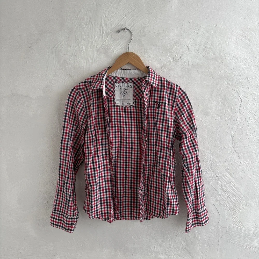 Boys medium GUESS long-sleeve button-down shirt